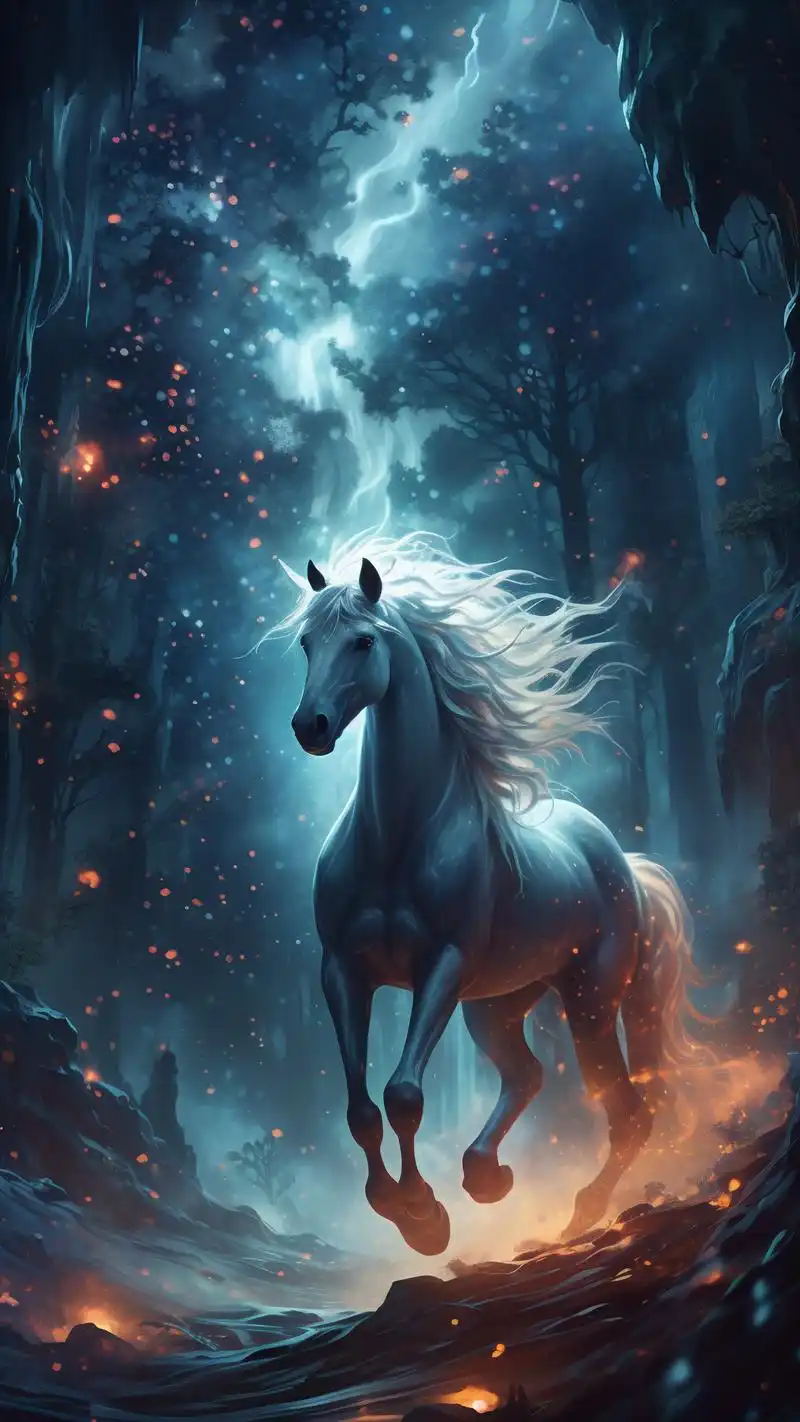 06黑夜空与独角兽的霸气高冷聊天背景90 95想要让你的聊天背景