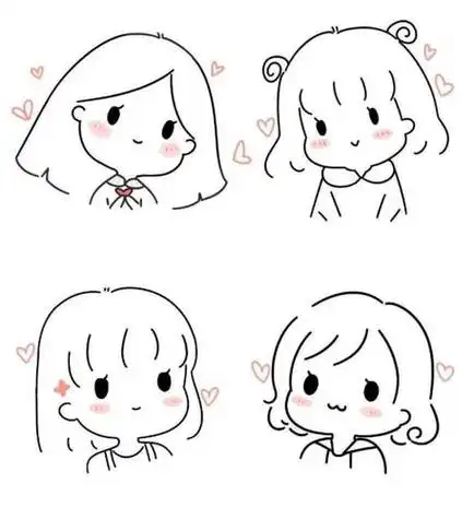 初音未来简笔画简笔画|手绘卡通头像小女孩教程可爱人物简笔