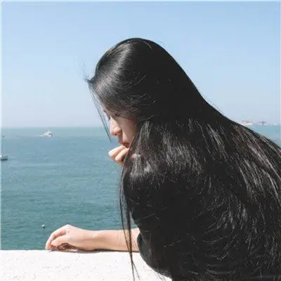 头像女长发侧脸女性头像气质侧脸