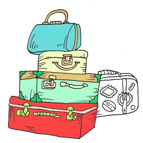 怎么画简单好看的行李箱简笔画