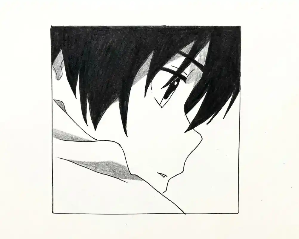 手绘动漫头像侧脸|附过程 no.