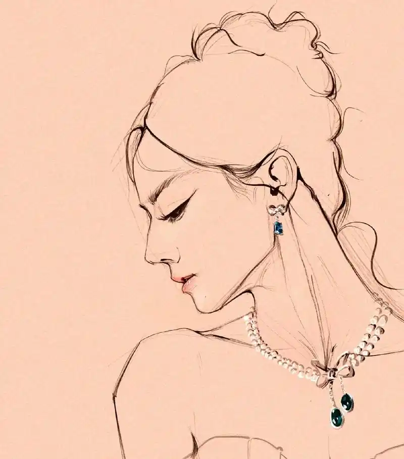 神侧!#迪丽热巴#画画 #绝美 #线稿 #迪丽热巴 - 抖音