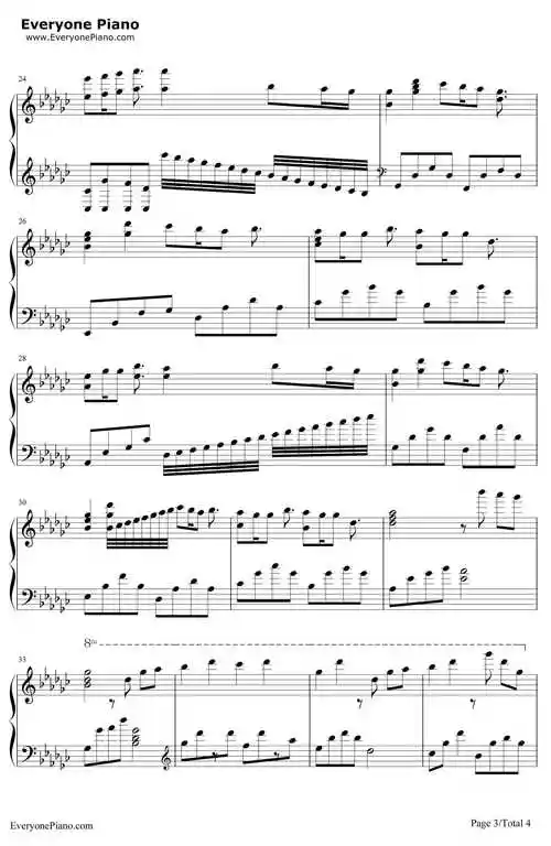 情歌完美演奏版钢琴谱_梁静茹_《败犬女王》插曲