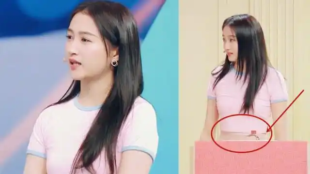 难怪关晓彤节目中喜欢捂肚子,当她把手拿开时,网友不淡定了