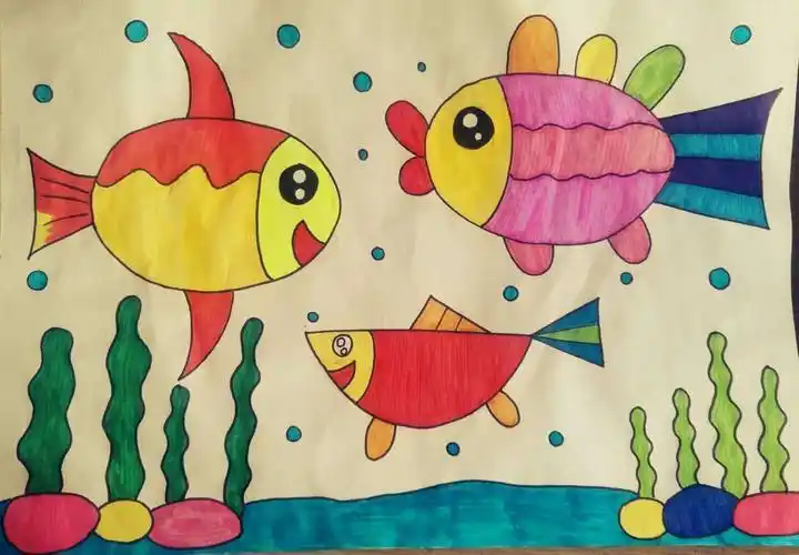 二年级小孩画画二年级学生学画画