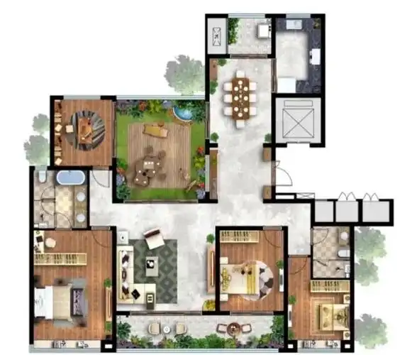 大平层搭一个空中花园,叫别墅?还是空中别墅?