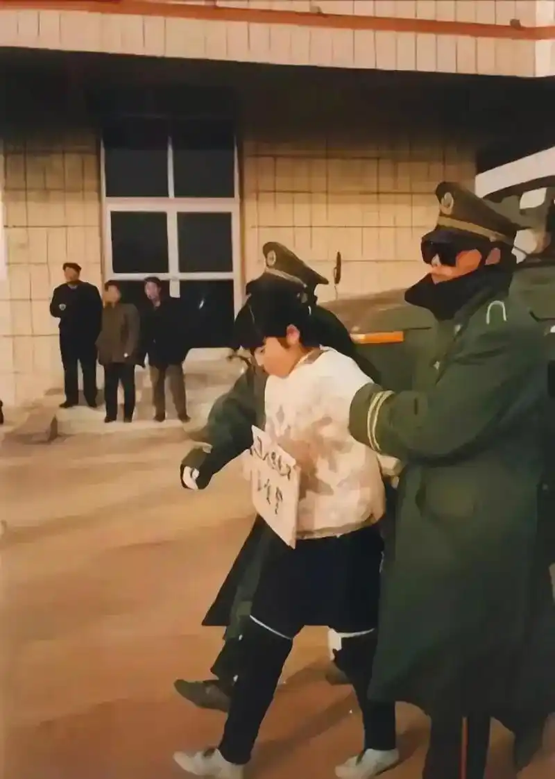 1995年,正被押赴刑场的女死刑犯陆金凤,这个姑娘当时只有20岁,但美好