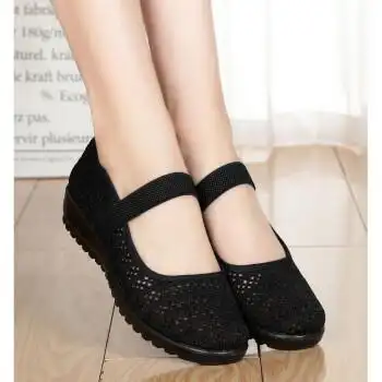 老奶奶凉鞋女防滑老太太夏天穿的老人家凉鞋老北京布鞋中老年妈妈平底