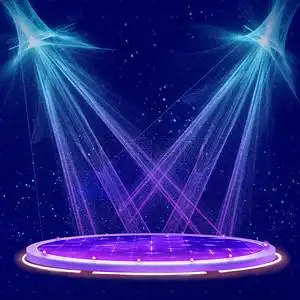 蓝色大气的舞台设计背景