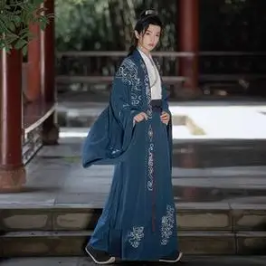 套装古风男士学生仙气古装男生帅气飘逸明制大码魏晋成人汉服男款