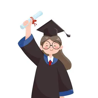 毕业季学士服毕业啦卡通学士服元素毕业卡通学士服png素材