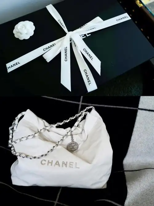 香港购物chanel22bag白色小垃圾袋