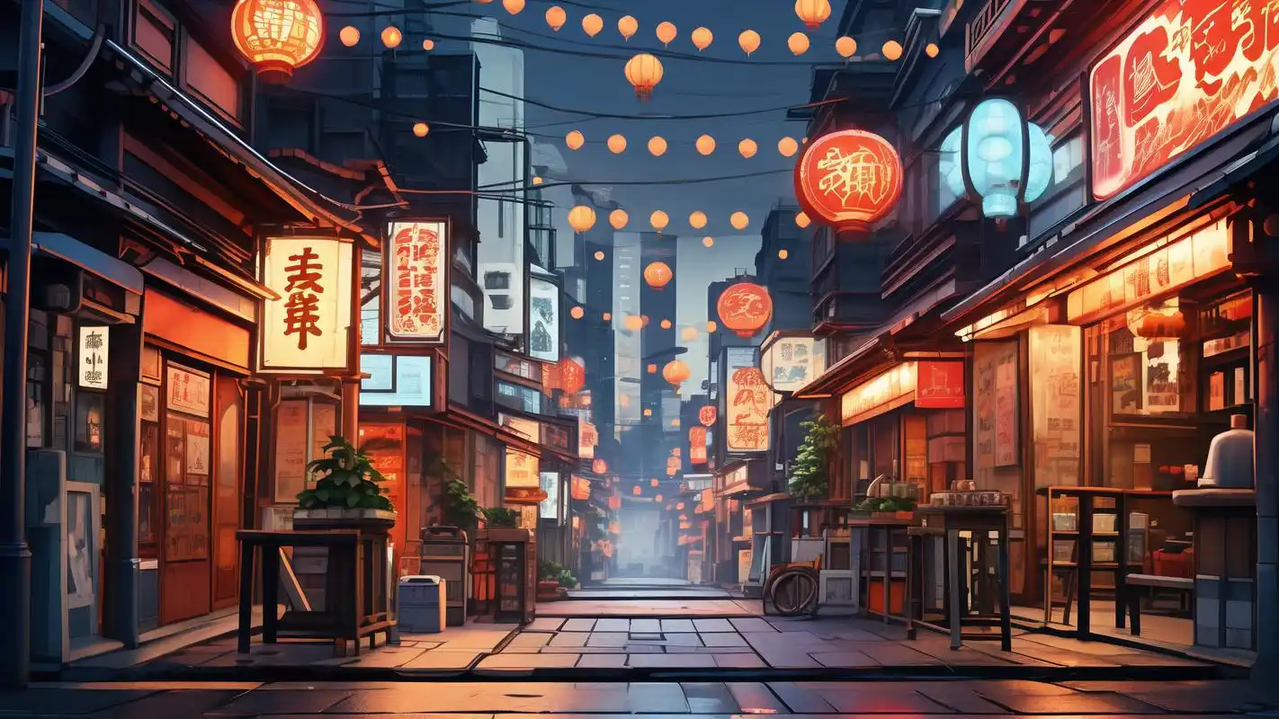 94超有氛围感的日本动漫街景壁纸91 94这组日本动漫街景壁纸真