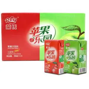 西安荣氏苹果汁 红苹果汁青苹果汁纸盒装250ml*24盒儿时饮料包邮