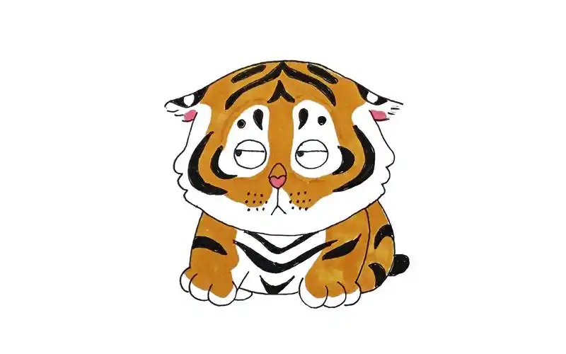 萌虎下山~我是萌萌的小老虎呀!儿童马克笔插画(三)