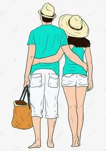 情侣背影简笔画情侣背影简笔画简单一点的