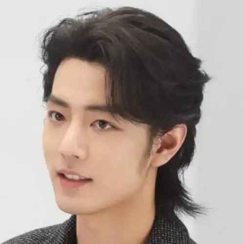 肖战长发全黑造型