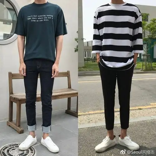 男友力爆表的黑色紧身裤穿搭.