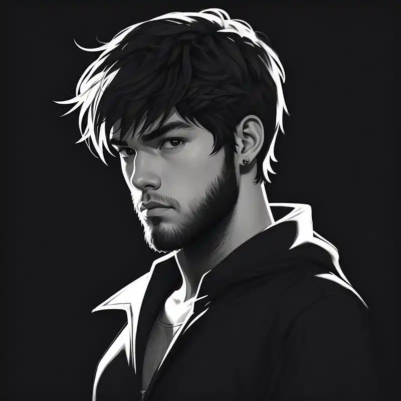 黑白素描头像,成熟霸气有男人味90 谁不爱黑白素描风的头像呢?