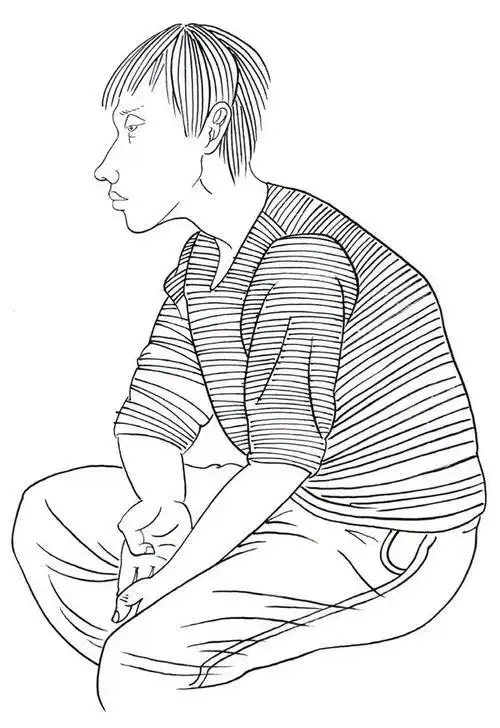 简笔画人物侧面坐 第1页