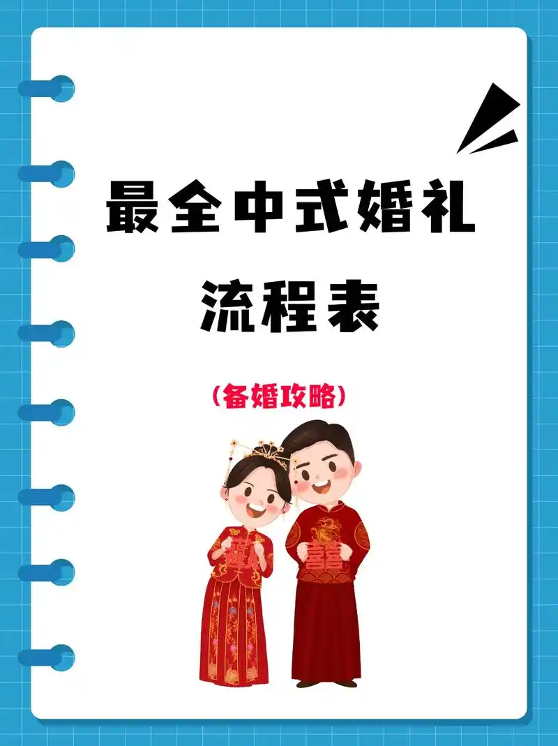 最全中式婚礼流程表