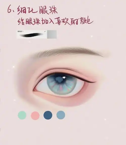 二次元新鲜事##手绘##漫画#  1,起形眼睛大致为一个平行四边形用简