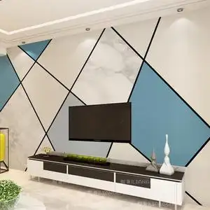 5d立体墙纸现代简约壁画客厅几何图无缝墙布8d电视背景墙壁纸北欧