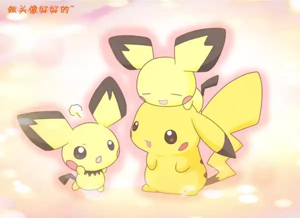 展开全部 皮卡丘的图案