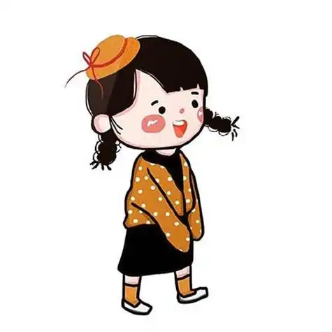 手绘头像小女孩简画小人可爱的图片