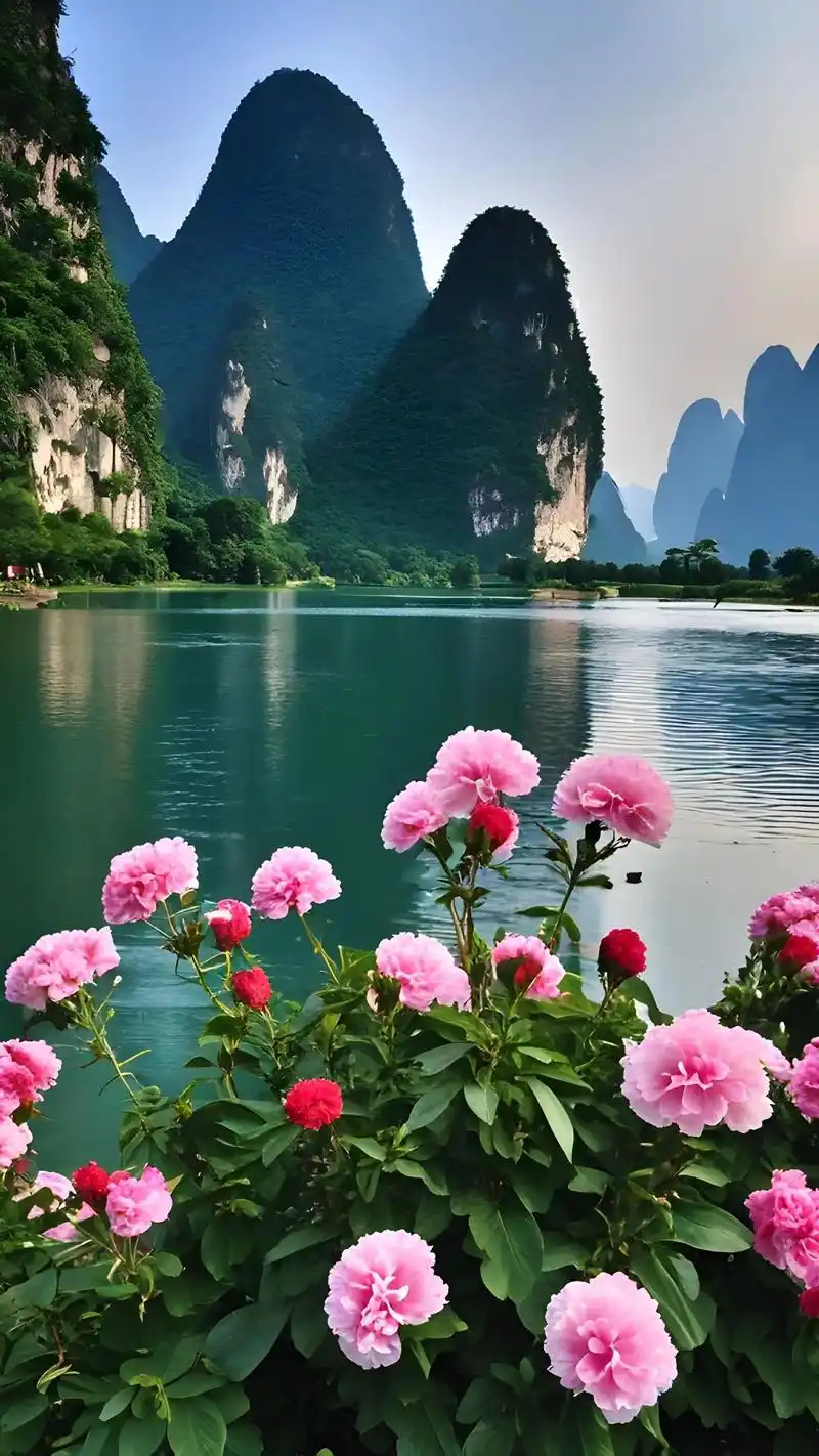 桂林山水.走进桂林漓江,欣赏美丽的鲜花#感受大自然的气息和美 - 抖音