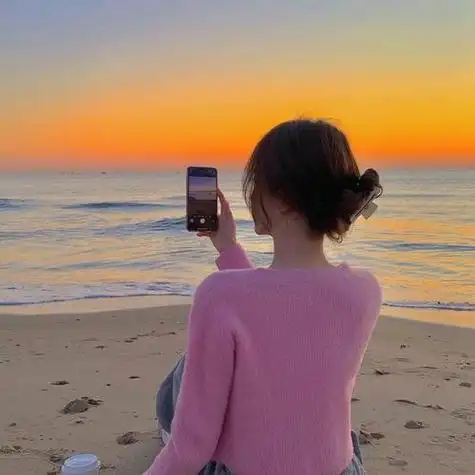 女生头像海边女头二传注明dt三色堇儿