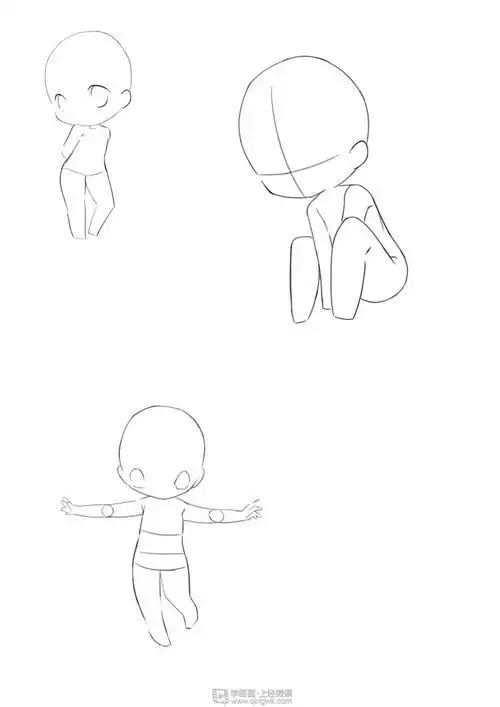 日系厚涂之q版人体动态练习