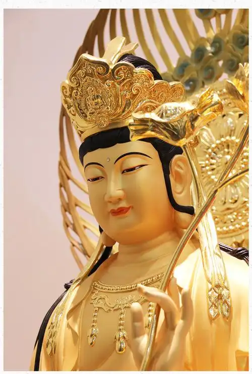 三漫陀黄铜华严三圣佛像摆件释迦牟尼佛莲花坐像文殊普贤菩萨神像