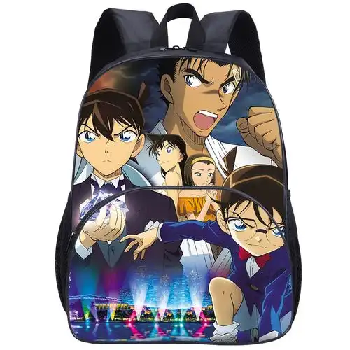 名侦探柯南小学生书包 定logo数码印花儿童减负护脊背包一件代发