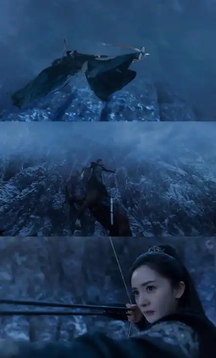 杨幂斛珠夫人盔甲造型曝光骑马射箭英姿飒爽