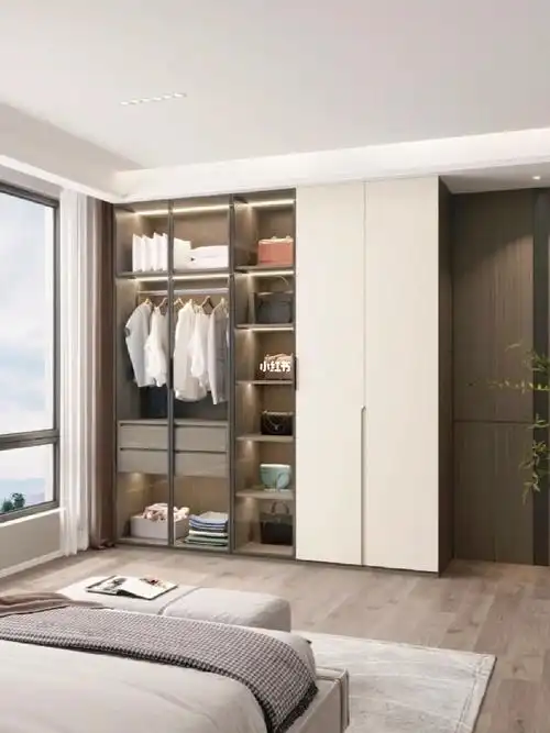现代极简轻奢风卧室衣柜设计格调奢华内敛
