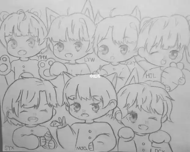 图是在快手上看到的很久之前临摹的,勿喷#tnt时代少年团  #临摹