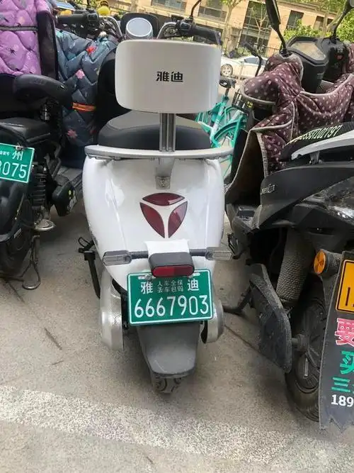 (图片说明:与普通电动车牌照信息不一样的商家牌照) 进展:郑州非机动