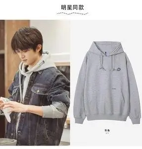 ader error 易烊千玺杨颖同款 ae刺绣小标 男女款宽松连帽衫卫衣