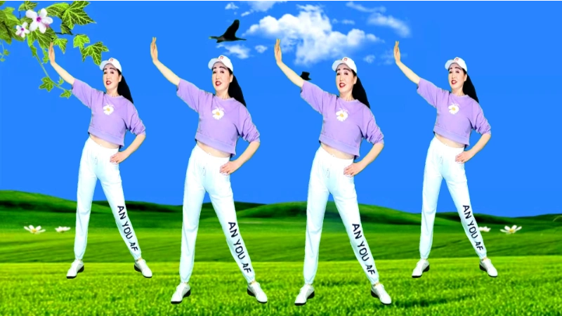 青儿广场舞《天下最美的草原》原创民族风现代流行舞32步学