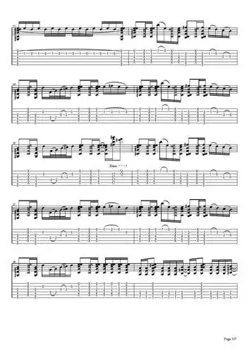 吉他谱《无题》指弹曲目