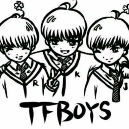 tfboys简笔画头像女生头像
