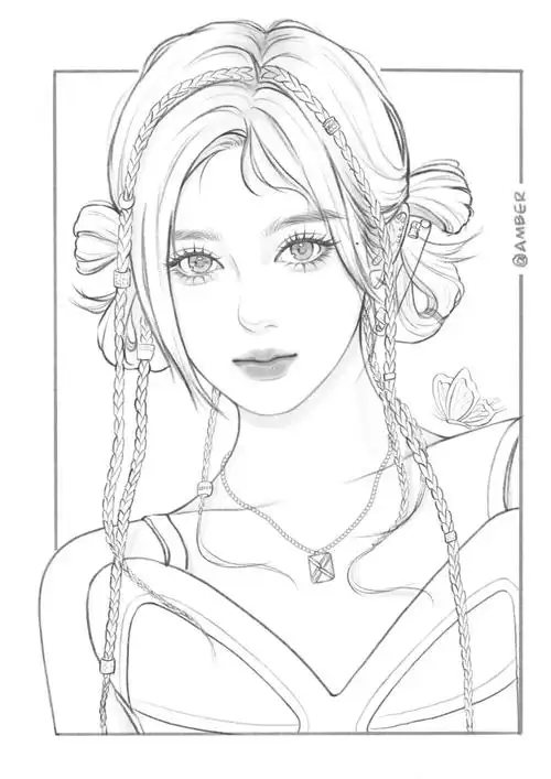 线稿练习鞠婧祎