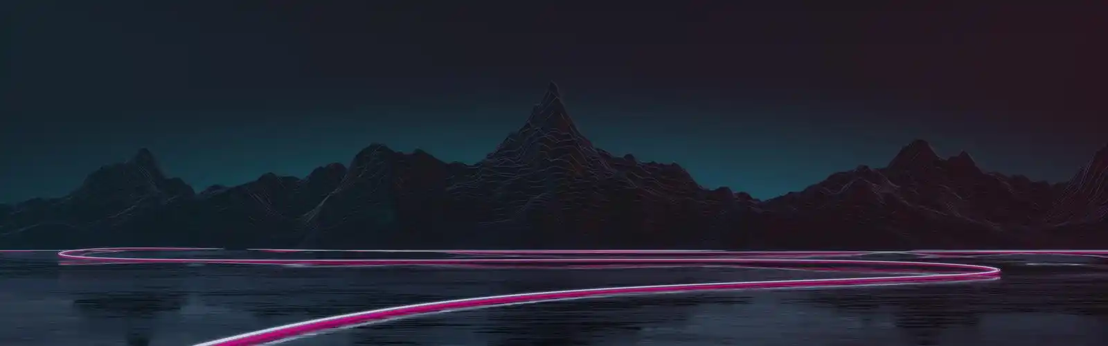 壁纸 山,湖,光线,夜晚,创意图片 3840x2160 uhd 4k 高清壁纸, 图片