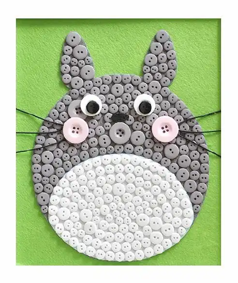 纽扣diy 装饰画,有趣又锻炼孩子创造力~get