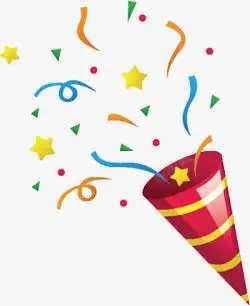 礼炮免扣图彩纸礼炮高清图片