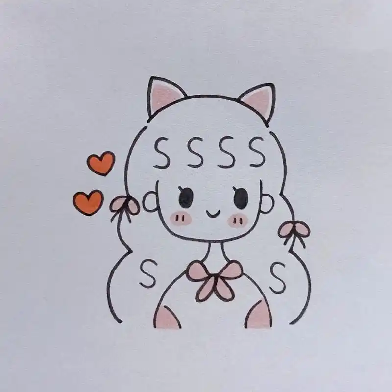 可爱小女孩简笔画教程