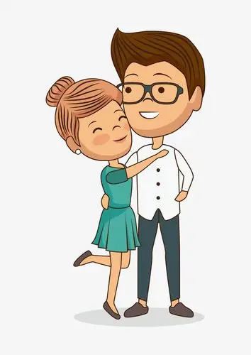 矢量卡通情侣