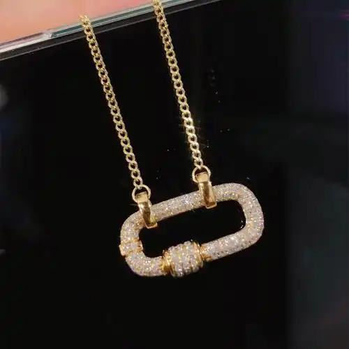 1克拉回形针项链