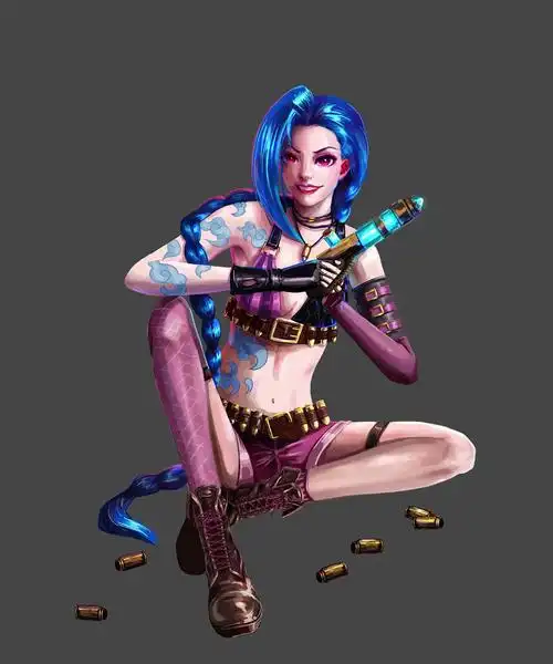 金克丝|插画|游戏原画|桐桐诶 - 原创作品 - 站酷 (zcool)